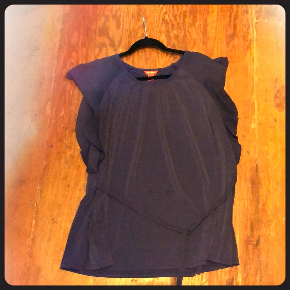 Plus size flutter sleeve top